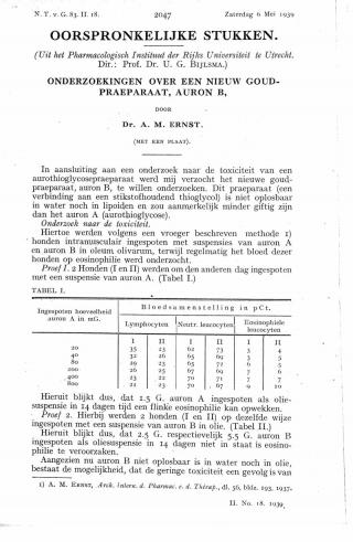 Eerste pagina van het artikel zoals het is gepubliceerd in het tijdschrift