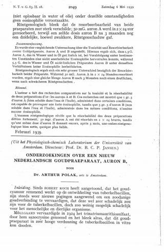 Eerste pagina van het artikel zoals het is gepubliceerd in het tijdschrift