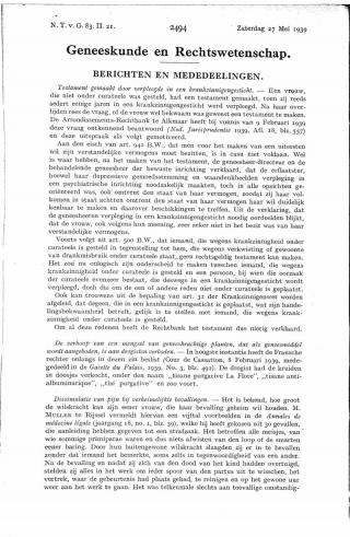 Eerste pagina van het artikel zoals het is gepubliceerd in het tijdschrift