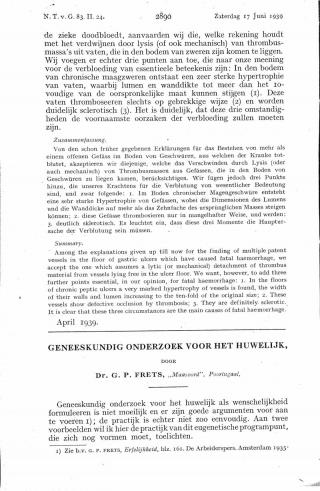 Eerste pagina van het artikel zoals het is gepubliceerd in het tijdschrift