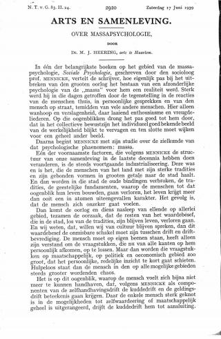 Eerste pagina van het artikel zoals het is gepubliceerd in het tijdschrift