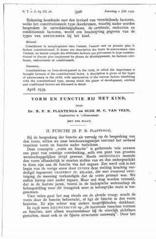 Eerste pagina van het artikel zoals het is gepubliceerd in het tijdschrift