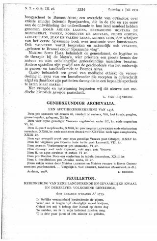 Eerste pagina van het artikel zoals het is gepubliceerd in het tijdschrift