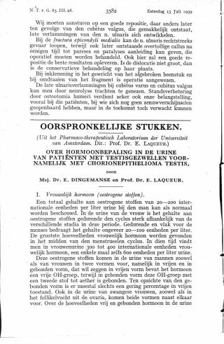 Eerste pagina van het artikel zoals het is gepubliceerd in het tijdschrift