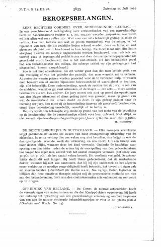 Eerste pagina van het artikel zoals het is gepubliceerd in het tijdschrift