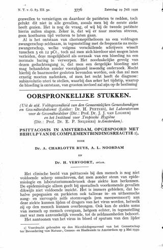 Eerste pagina van het artikel zoals het is gepubliceerd in het tijdschrift