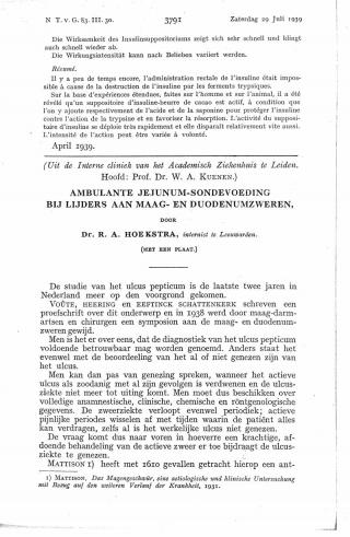 Eerste pagina van het artikel zoals het is gepubliceerd in het tijdschrift