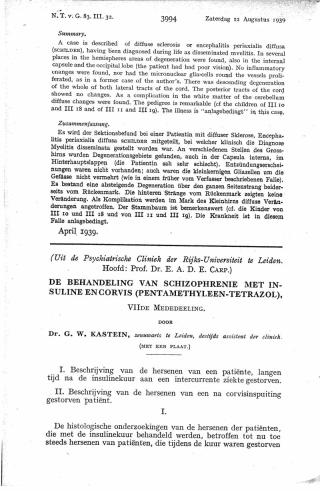 Eerste pagina van het artikel zoals het is gepubliceerd in het tijdschrift