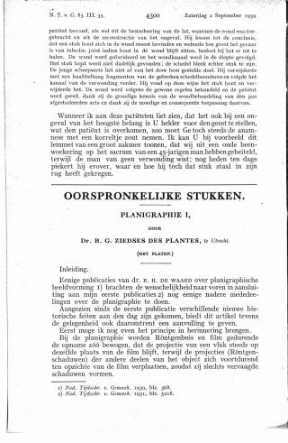 Eerste pagina van het artikel zoals het is gepubliceerd in het tijdschrift