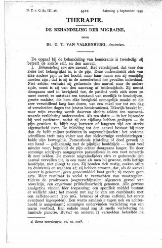 Eerste pagina van het artikel zoals het is gepubliceerd in het tijdschrift