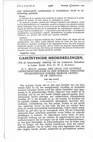 Eerste pagina van het artikel zoals het is gepubliceerd in het tijdschrift