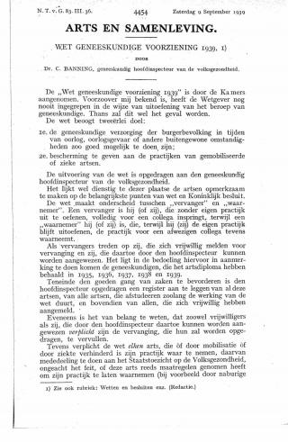 Eerste pagina van het artikel zoals het is gepubliceerd in het tijdschrift