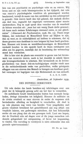 Eerste pagina van het artikel zoals het is gepubliceerd in het tijdschrift