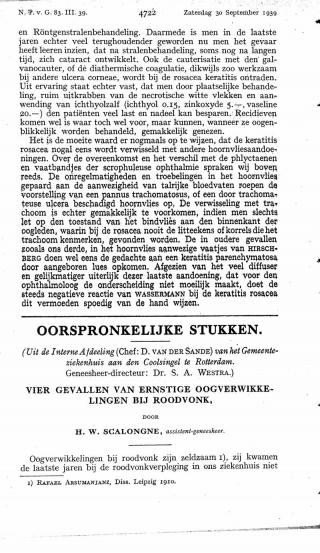 Eerste pagina van het artikel zoals het is gepubliceerd in het tijdschrift