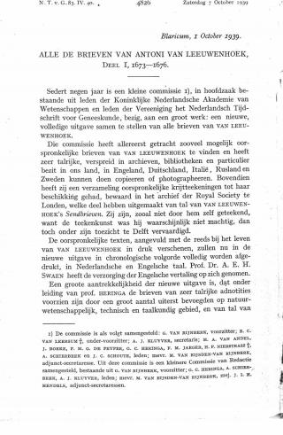 Eerste pagina van het artikel zoals het is gepubliceerd in het tijdschrift