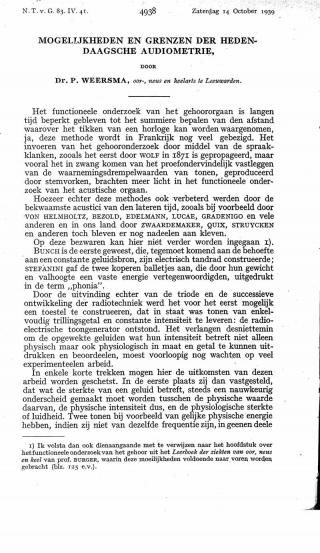 Eerste pagina van het artikel zoals het is gepubliceerd in het tijdschrift