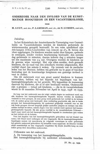 Eerste pagina van het artikel zoals het is gepubliceerd in het tijdschrift