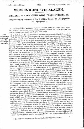 Eerste pagina van het artikel zoals het is gepubliceerd in het tijdschrift