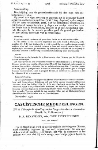 Eerste pagina van het artikel zoals het is gepubliceerd in het tijdschrift