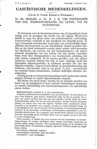 Eerste pagina van het artikel zoals het is gepubliceerd in het tijdschrift