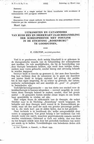 Eerste pagina van het artikel zoals het is gepubliceerd in het tijdschrift