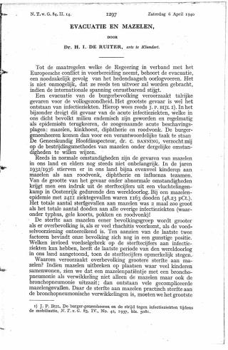 Eerste pagina van het artikel zoals het is gepubliceerd in het tijdschrift