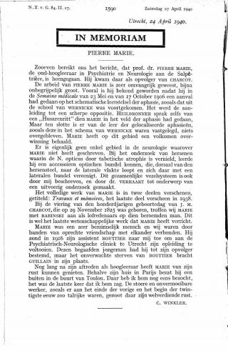 Eerste pagina van het artikel zoals het is gepubliceerd in het tijdschrift