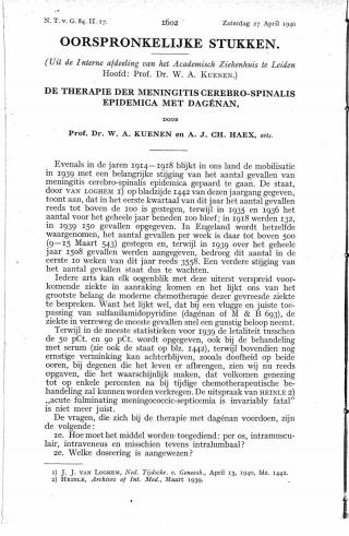 Eerste pagina van het artikel zoals het is gepubliceerd in het tijdschrift