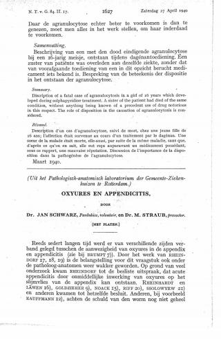 Eerste pagina van het artikel zoals het is gepubliceerd in het tijdschrift