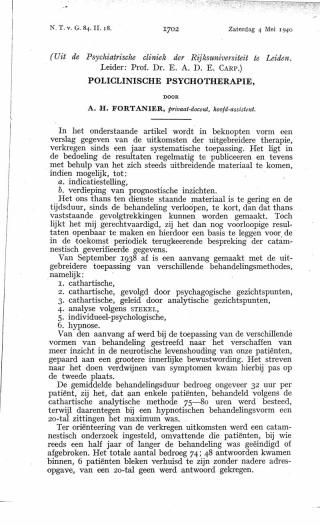 Eerste pagina van het artikel zoals het is gepubliceerd in het tijdschrift