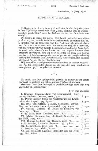 Eerste pagina van het artikel zoals het is gepubliceerd in het tijdschrift