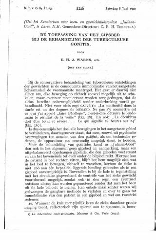 Eerste pagina van het artikel zoals het is gepubliceerd in het tijdschrift