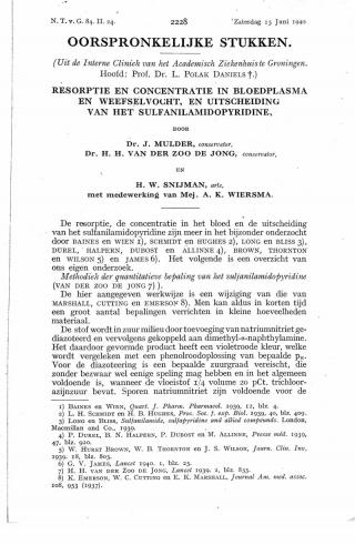 Eerste pagina van het artikel zoals het is gepubliceerd in het tijdschrift