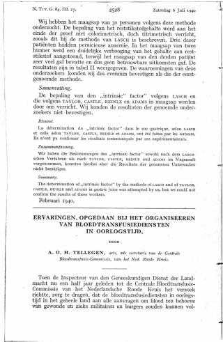 Eerste pagina van het artikel zoals het is gepubliceerd in het tijdschrift