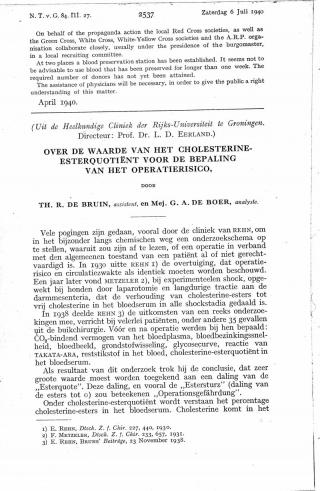 Eerste pagina van het artikel zoals het is gepubliceerd in het tijdschrift