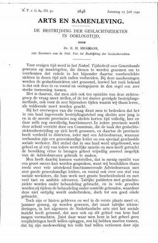 Eerste pagina van het artikel zoals het is gepubliceerd in het tijdschrift