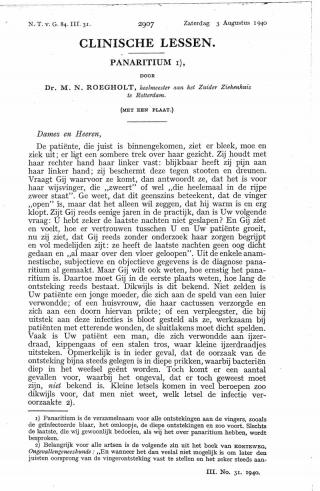 Eerste pagina van het artikel zoals het is gepubliceerd in het tijdschrift