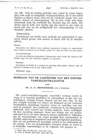 Eerste pagina van het artikel zoals het is gepubliceerd in het tijdschrift