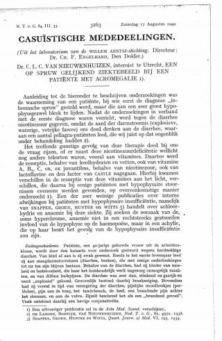 Eerste pagina van het artikel zoals het is gepubliceerd in het tijdschrift