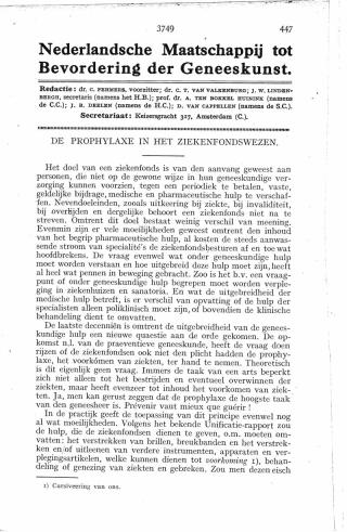 Eerste pagina van het artikel zoals het is gepubliceerd in het tijdschrift