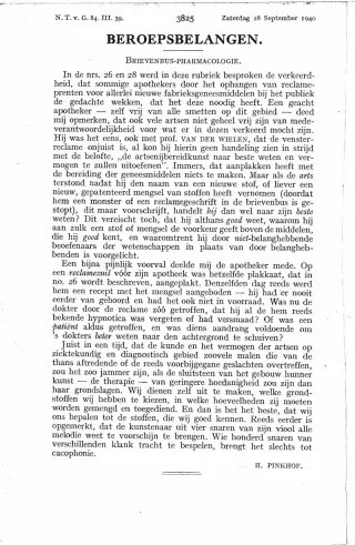 Eerste pagina van het artikel zoals het is gepubliceerd in het tijdschrift