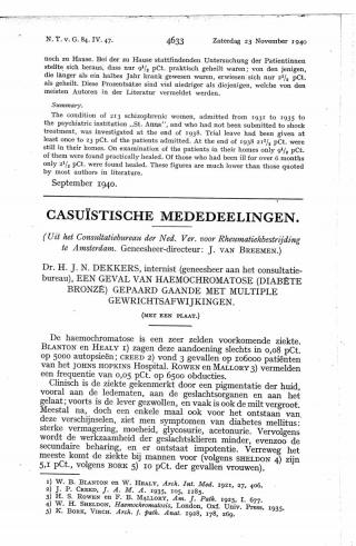 Eerste pagina van het artikel zoals het is gepubliceerd in het tijdschrift