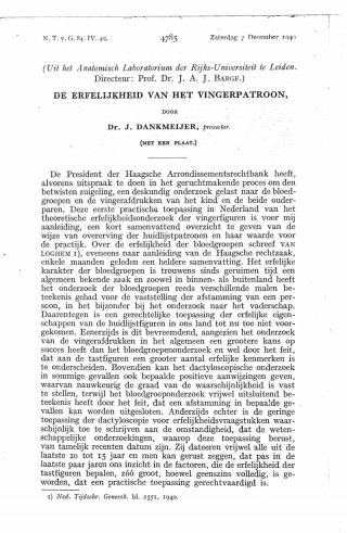 Eerste pagina van het artikel zoals het is gepubliceerd in het tijdschrift