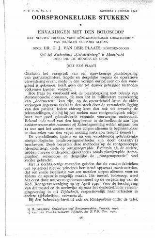 Eerste pagina van het artikel zoals het is gepubliceerd in het tijdschrift