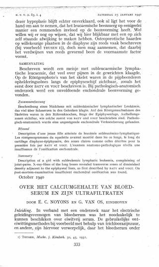 Eerste pagina van het artikel zoals het is gepubliceerd in het tijdschrift