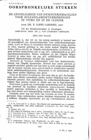 Eerste pagina van het artikel zoals het is gepubliceerd in het tijdschrift