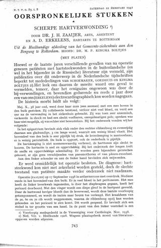 Eerste pagina van het artikel zoals het is gepubliceerd in het tijdschrift