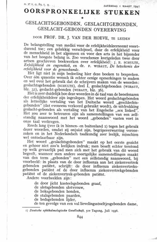 Eerste pagina van het artikel zoals het is gepubliceerd in het tijdschrift