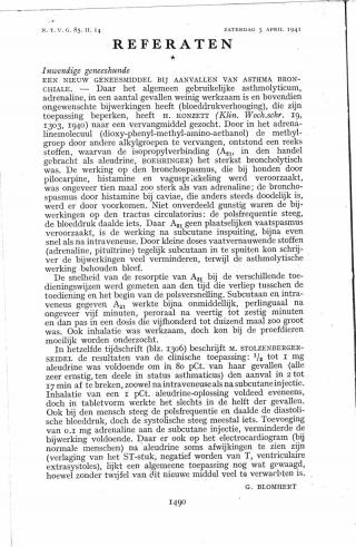 Eerste pagina van het artikel zoals het is gepubliceerd in het tijdschrift