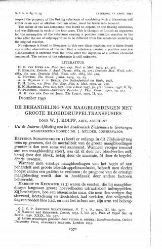 Eerste pagina van het artikel zoals het is gepubliceerd in het tijdschrift